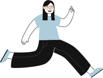 ゆらゆら動く女性